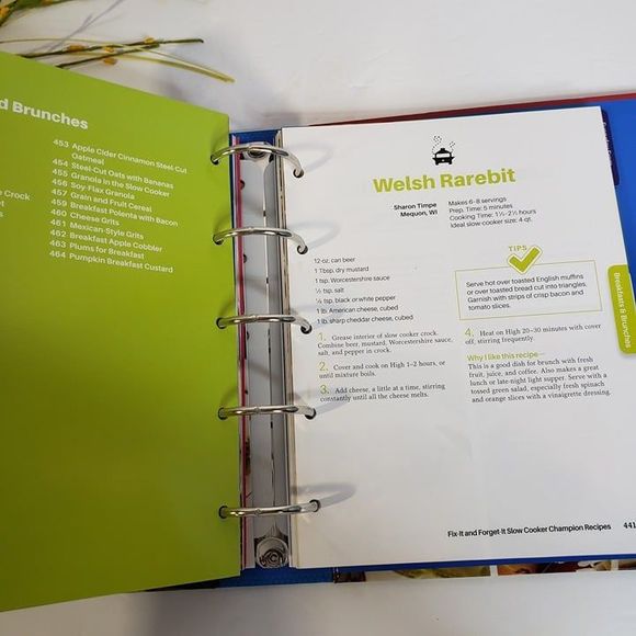 Fix It & Forget It Slow Cooker Crockpot Cookbook Binder 450 Recipes - Picture 9 of 12